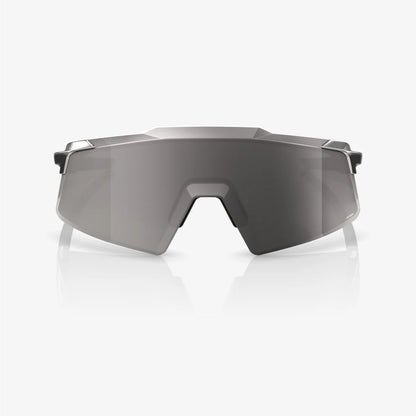 ÓCULOS 100% AEROCRAFT - GLOSS BLACK CHROME - HIPER SILVER MIRROR LENS