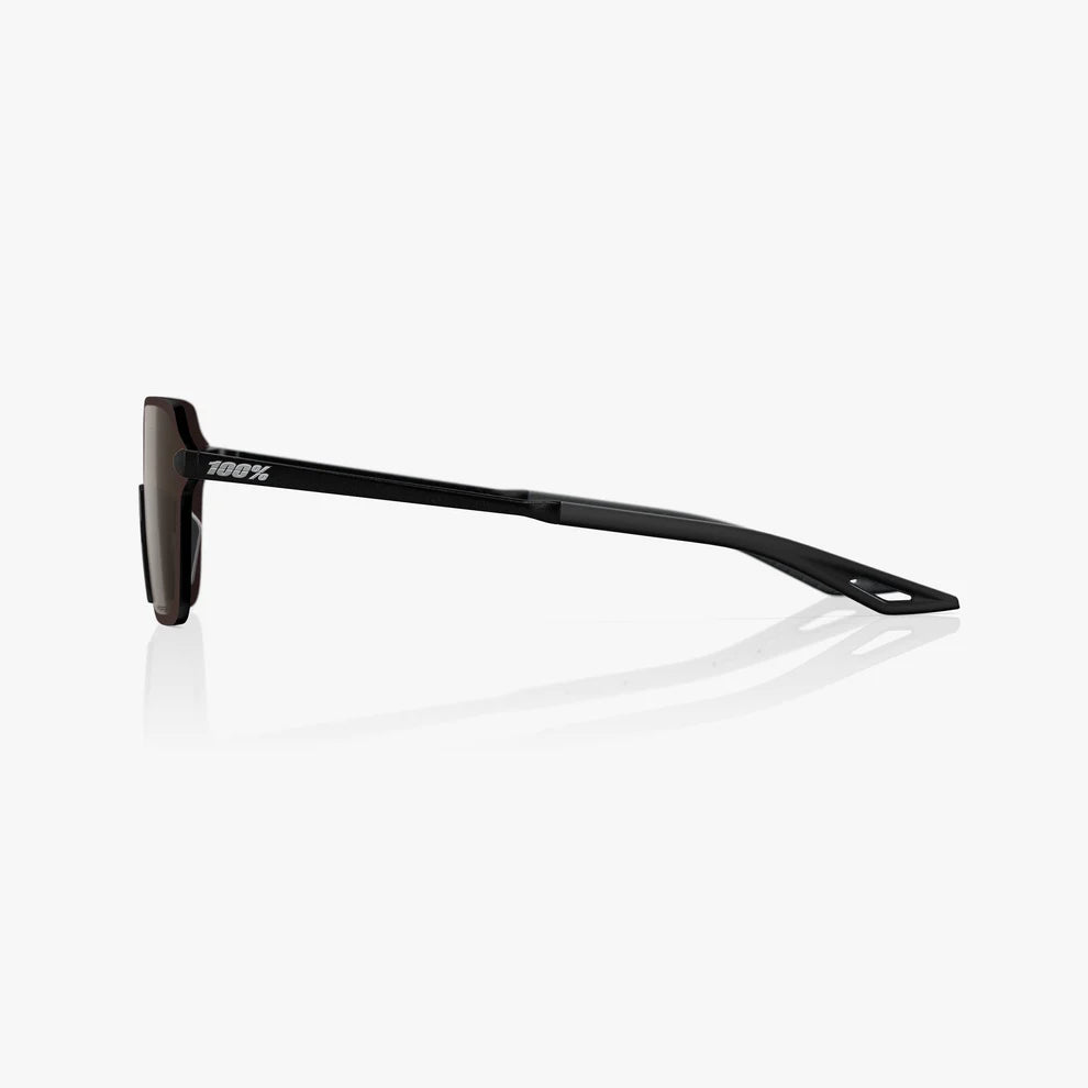 ÓCULOS 100% LEGERE TRAP - MATTE BLACK - HIPER SILVER MIRROR LENS