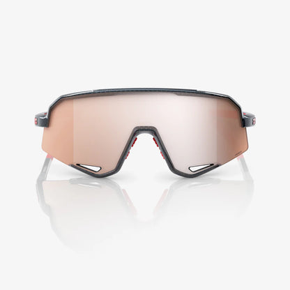 ÓCULOS 100% SLENDALE - GLOSS CARBON FIBER - HIPER CRIMSON SILVER MIRROR LENS