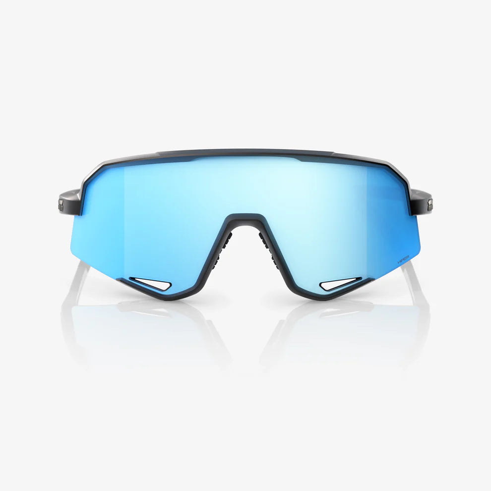 ÓCULOS 100% SLENDALE - MATTE BLACK -  HIPER BLUE MULTILAYER MIROR LENS