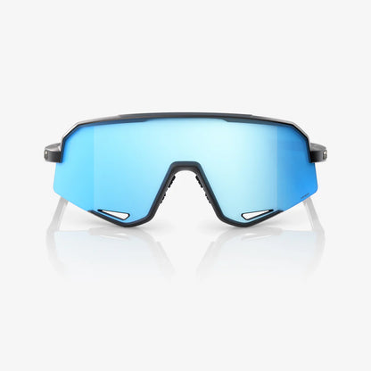 ÓCULOS 100% SLENDALE - MATTE BLACK -  HIPER BLUE MULTILAYER MIROR LENS