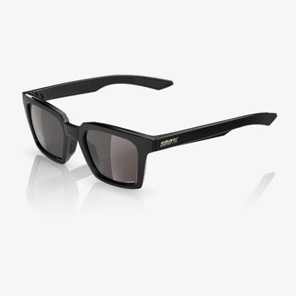 ÓCULOS 100% ERBA - GLOSS BLACK - HIPER SILVER MIRROR LENS