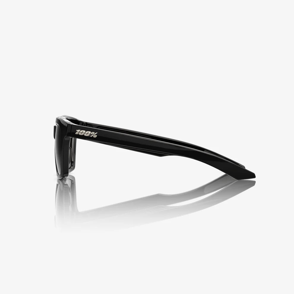 ÓCULOS 100% ERBA - GLOSS BLACK - HIPER SILVER MIRROR LENS