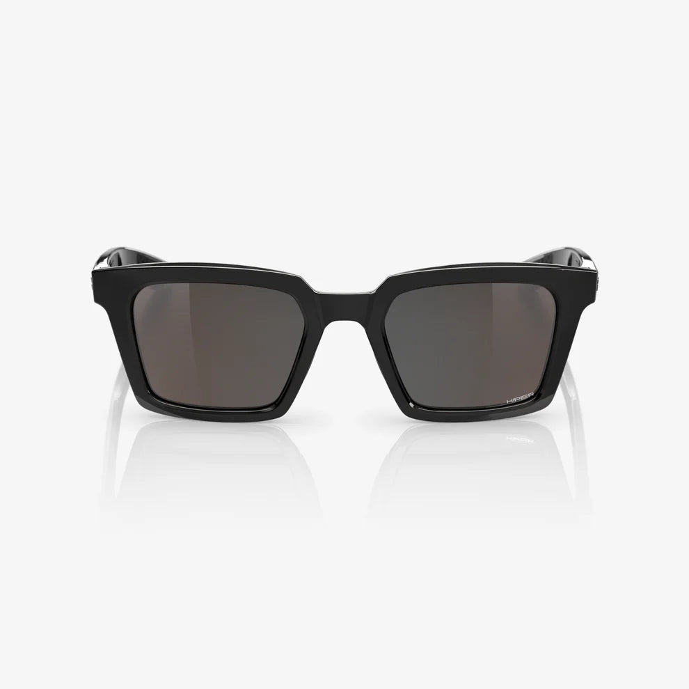 ÓCULOS 100% ERBA - GLOSS BLACK - HIPER SILVER MIRROR LENS