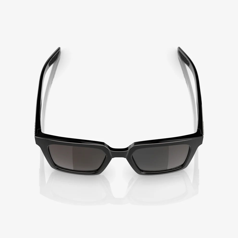 ÓCULOS 100% ERBA - GLOSS BLACK - HIPER SILVER MIRROR LENS