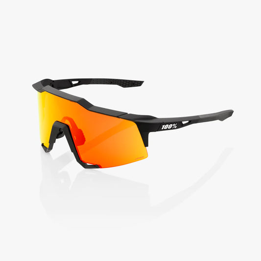 ÓCULOS 100% SPEEDCRAFT - SOFT TACT BLACK - HIPER RED MULTILAYER MIRROR LENS