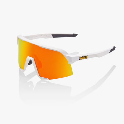 ÓCULOS 100% S3 - SOFT TACT WHITE- HIPER RED MULTILAYER MIRROR LENS