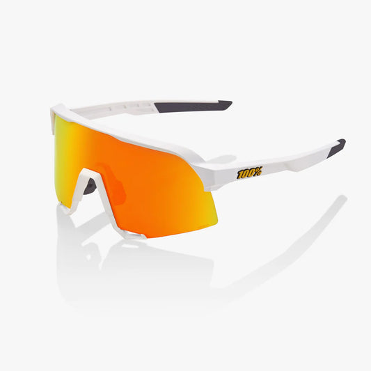ÓCULOS 100% S3 - SOFT TACT WHITE- HIPER RED MULTILAYER MIRROR LENS
