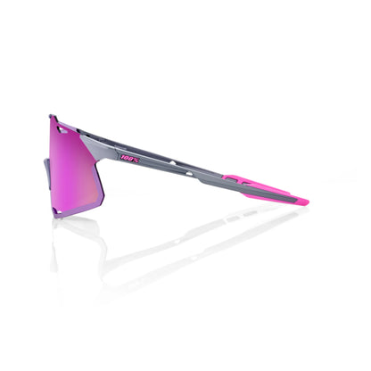 ÓCULOS 100% HYPERCRAFT - GLOSS LIGHT GREY - PURPLE MIRROR LENS