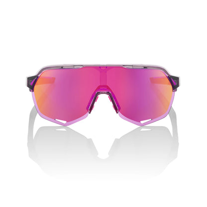 ÓCULOS 100% S2 - POLISHED TRANSLUCENT GREY - PURPLE MULTILAYER MIRROR LENS