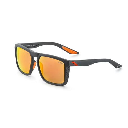 ÓCULOS 100% RENSHAW -  KTM MARVIN MUSQUIN SOFT TACT BLACK - ORANGE MULTILAYER MIRROR LENS